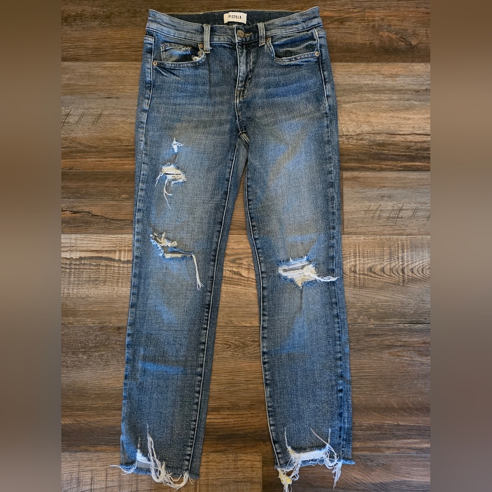 Pistola Distressed Blue Jeans